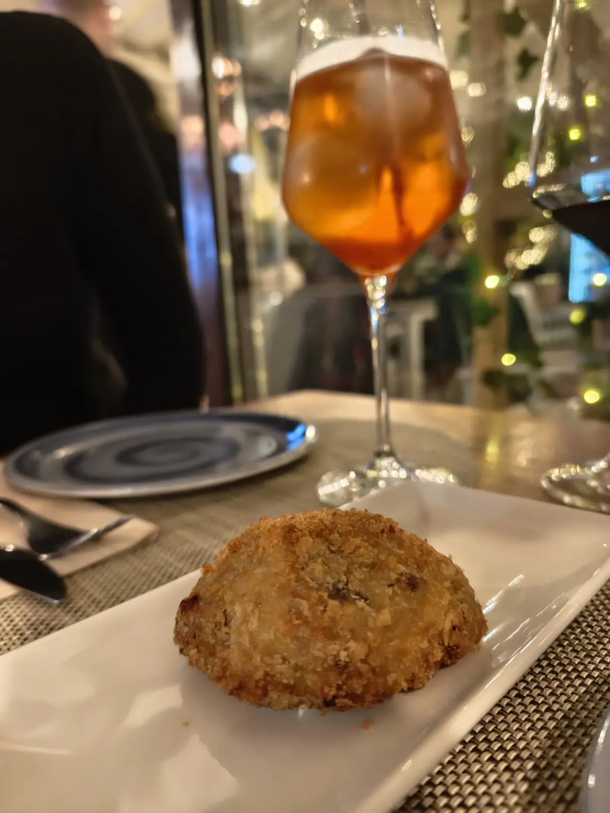 Aperitivo with a drink in the patio