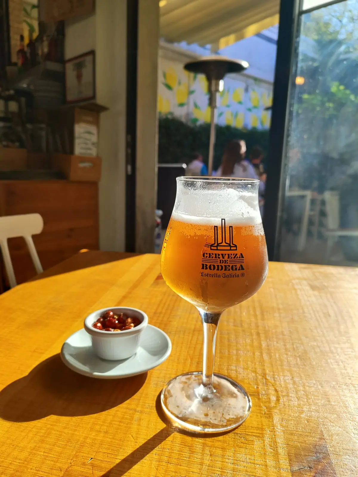 Cerveza de Bodega on the terrace